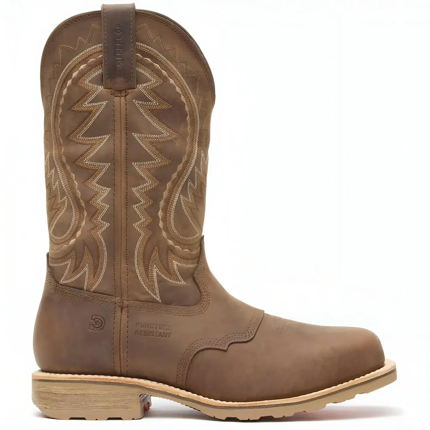 Maverick Pro Steel Toe Waterproof Western Work Boot Tan