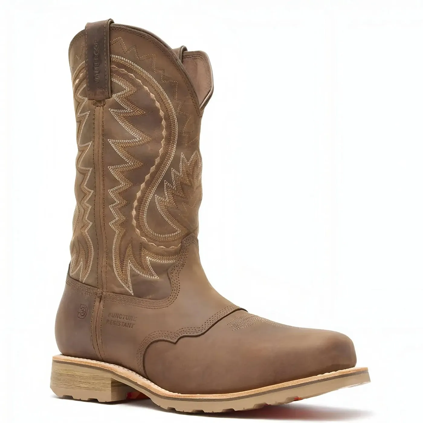 Maverick Pro Steel Toe Waterproof Western Work Boot Tan - Image 5