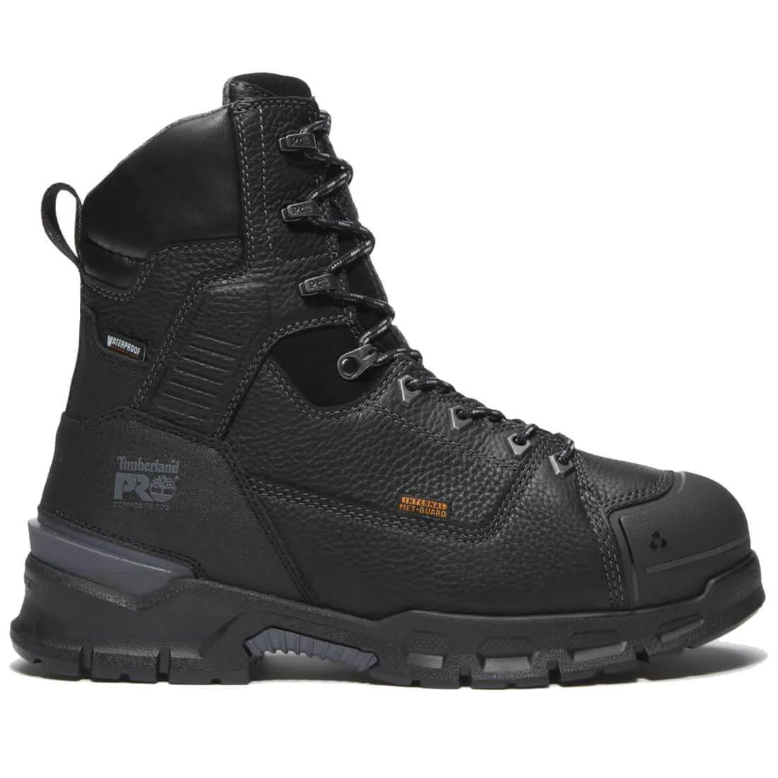 Endurance EV 8 Inch Composite Toe Waterproof Met Guard Work Boots Black