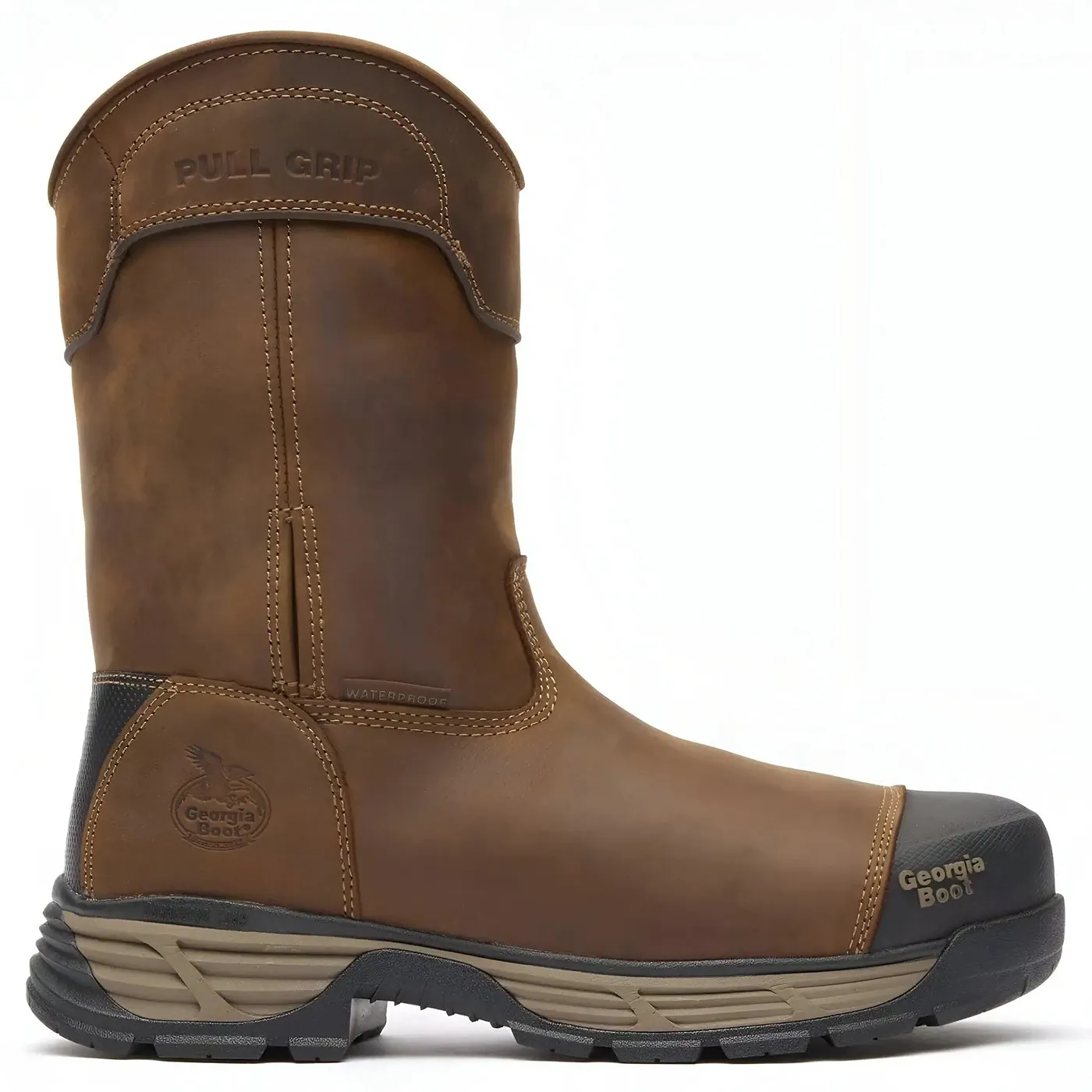 Durablend Edge 10" Waterproof Alloy Toe Pull On Work Boot - Image 2