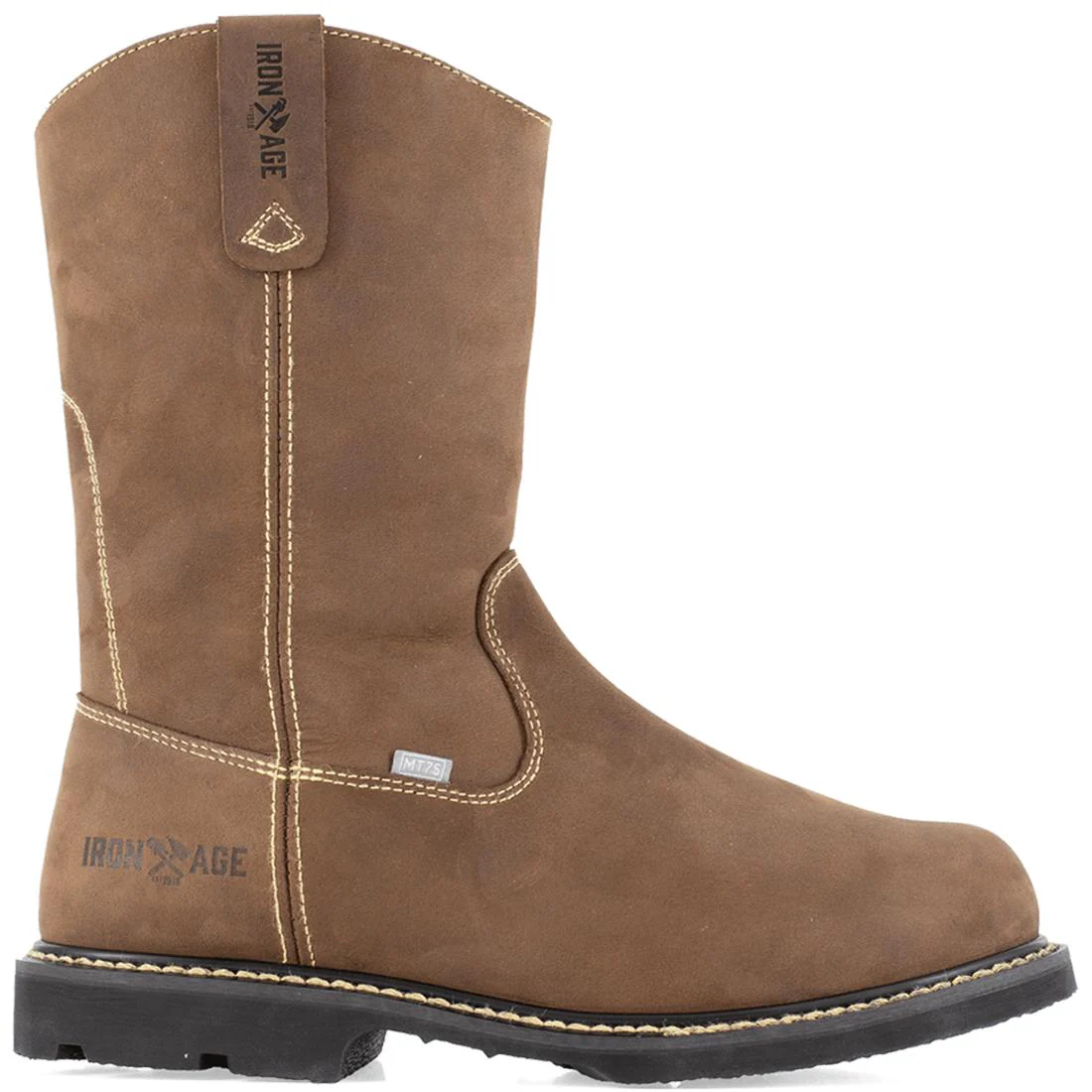 Groundbreaker Composite-Toe 11 Inch Int Met Guard Pull-On Work Boot Brown