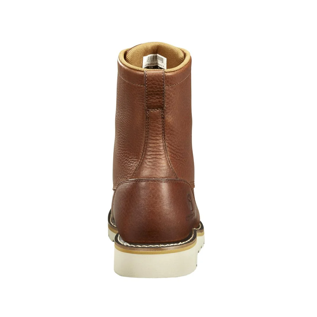8" Waterproof Moc Wedge Steel Toe Work Boot Red Brown - Image 5