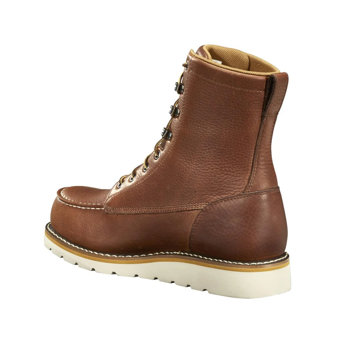 8" Waterproof Moc Wedge Steel Toe Work Boot Red Brown - Image 7