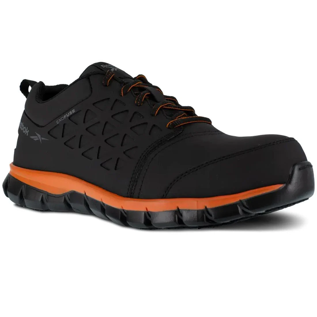 Sublite Cushion Composite-Toe Athletic Work Shoe Black/Orange - Image 2