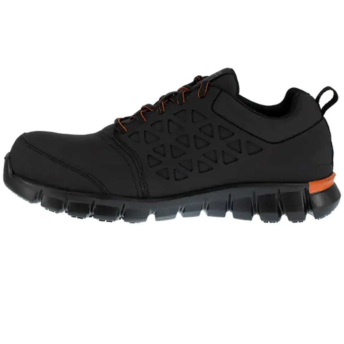 Sublite Cushion Composite-Toe Athletic Work Shoe Black/Orange - Image 4
