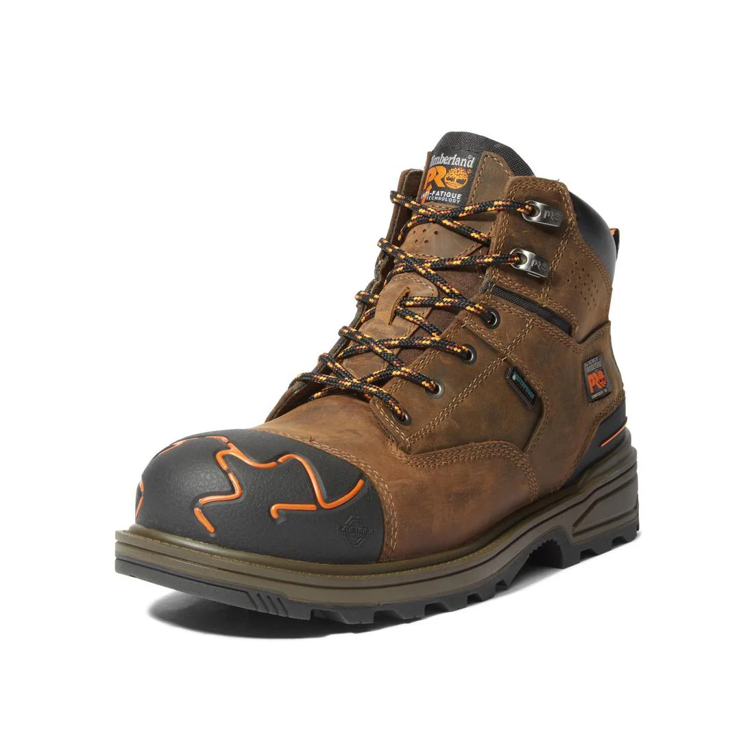Magnitude 6 Inch Composite-Toe Waterproof Work Boot Orange and Brown - Image 6