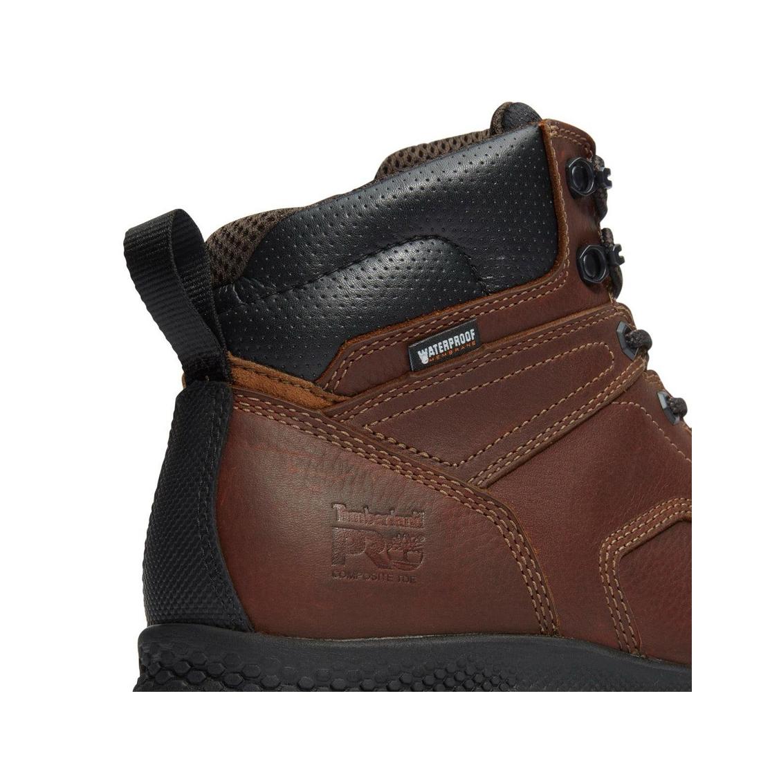 Titan EV 6 Inch Composite-Toe Waterproof Work Boot Brown - Image 7