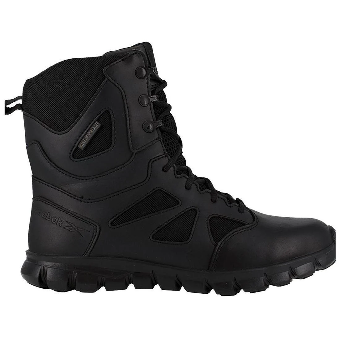Sublite Cushion 8 Inch Soft-Toe Waterproof Side Zip Tactical Boot Black
