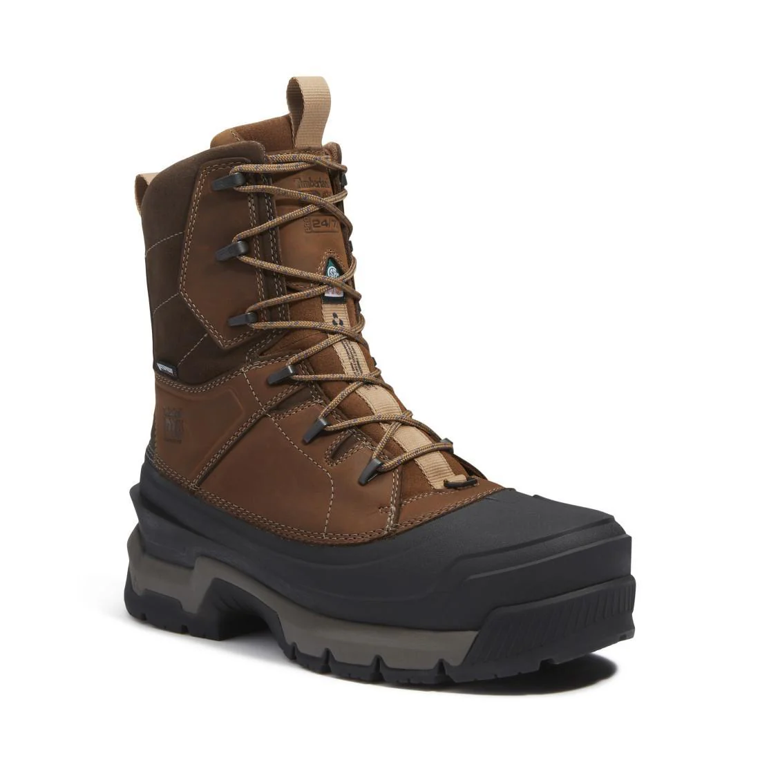Siberian 8 Inch Composite Toe Waterproof PR Work Boots Brown and Black - Image 2