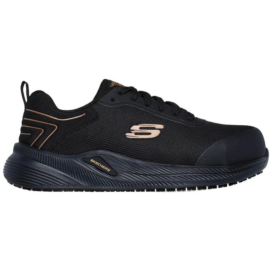 Women's Skechers CaRbix Nia Composite-Toe Shoe Black / Gold