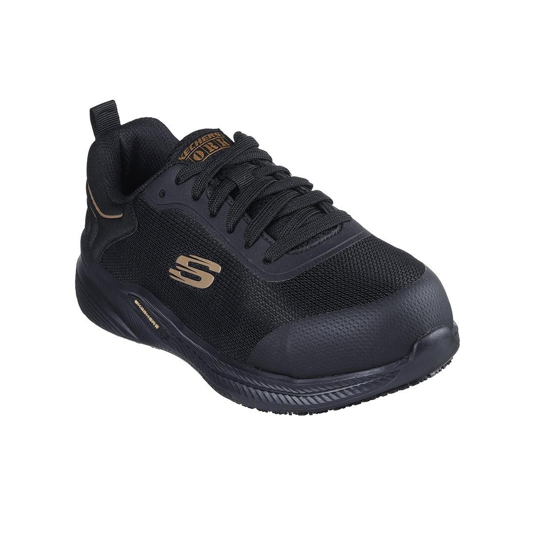 Women's Skechers CaRbix Nia Composite-Toe Shoe Black / Gold - Image 2