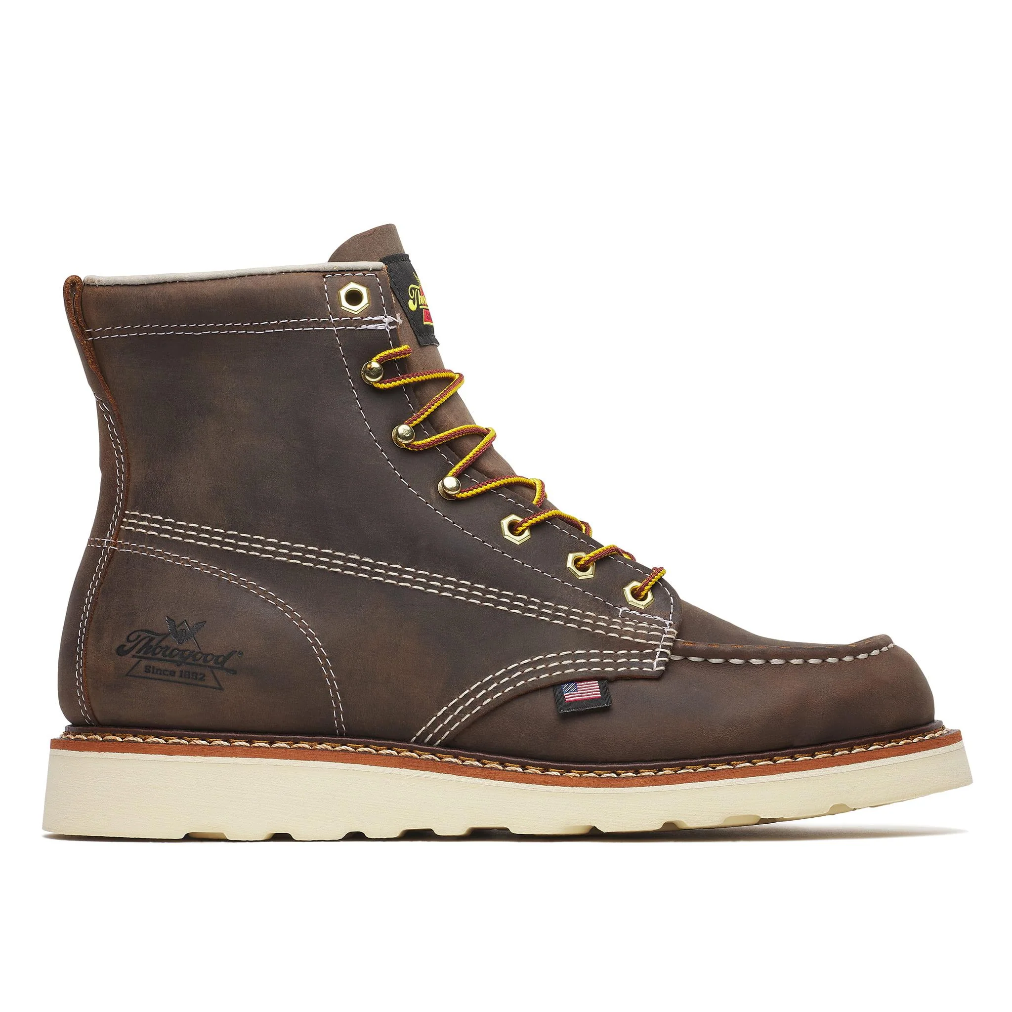 American Heritage 6" Moc Toe Boot Maxwear Wedge Trail Crazy Horse