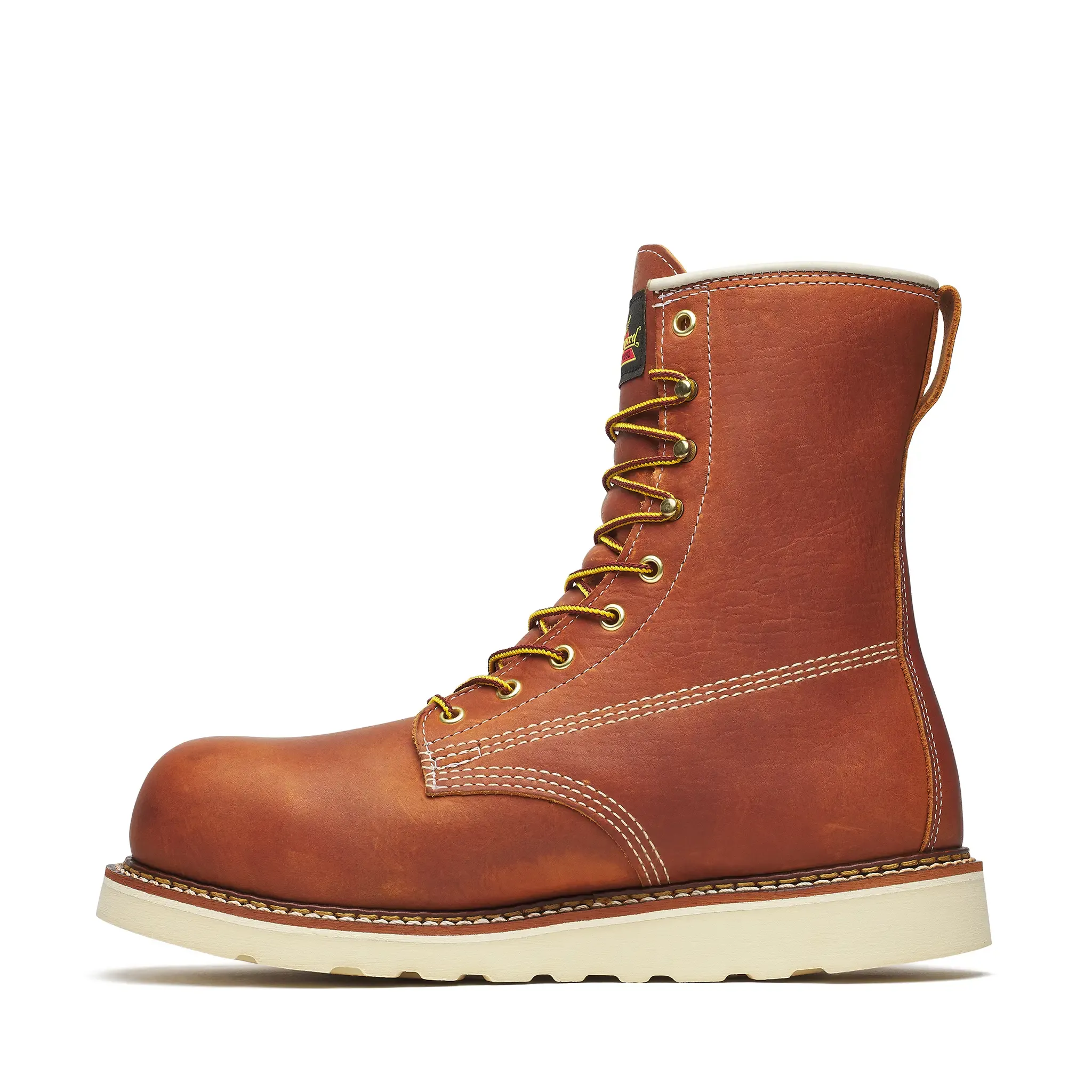 American Heritage Waterproof 8" Composite Toe Plain Toe Boot Maxwear Wedge Tobacco - Image 5