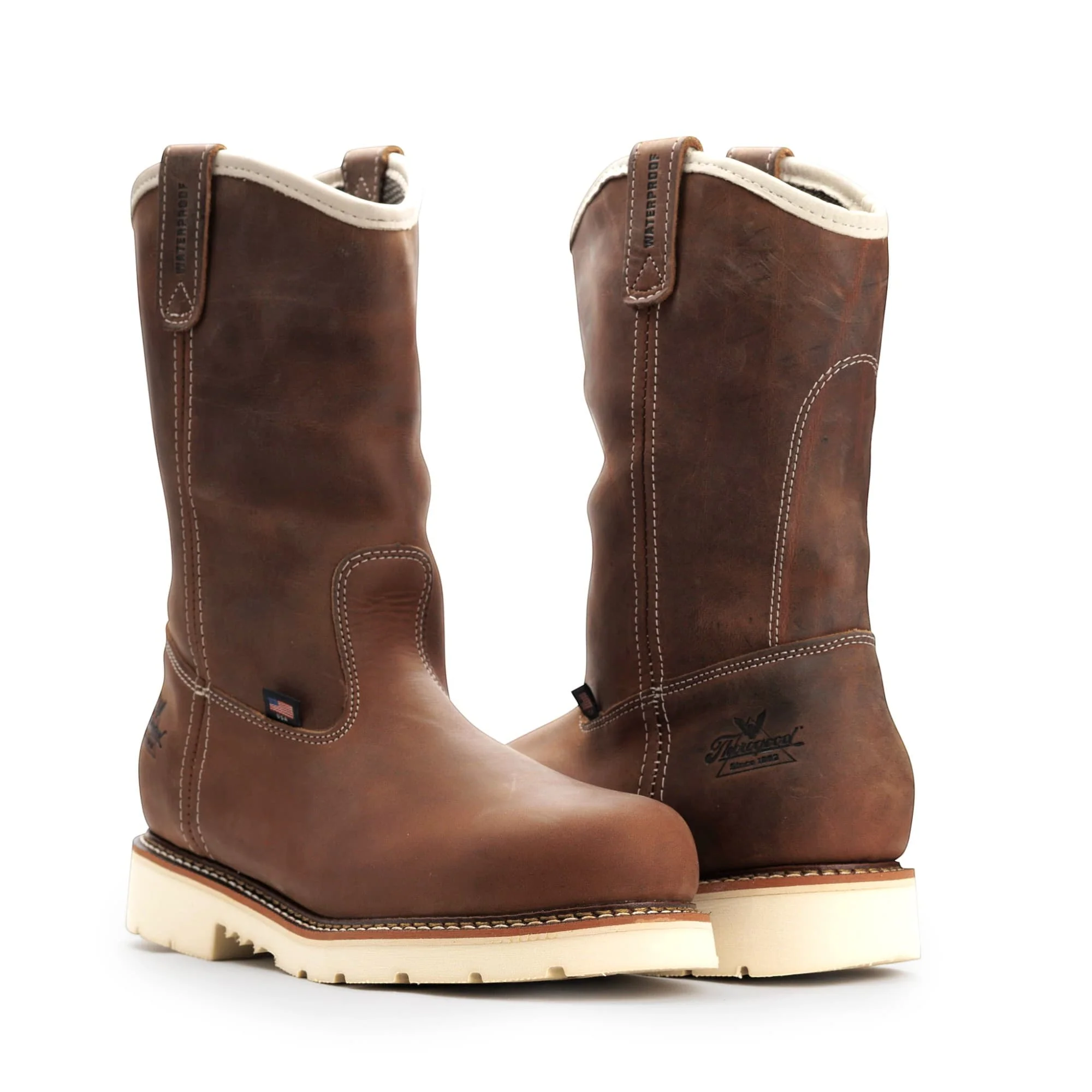 American Heritage Waterproof 11" Steel-Toe Pull-On Boot Crazy Horse - Image 5