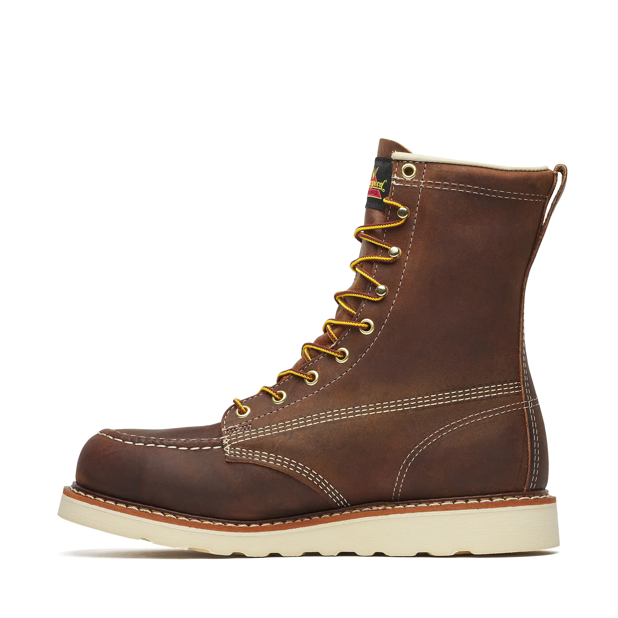 American Heritage 8" Steel-Toe Moc Toe Boot Maxwear Wedge Trail Crazy Horse - Image 5