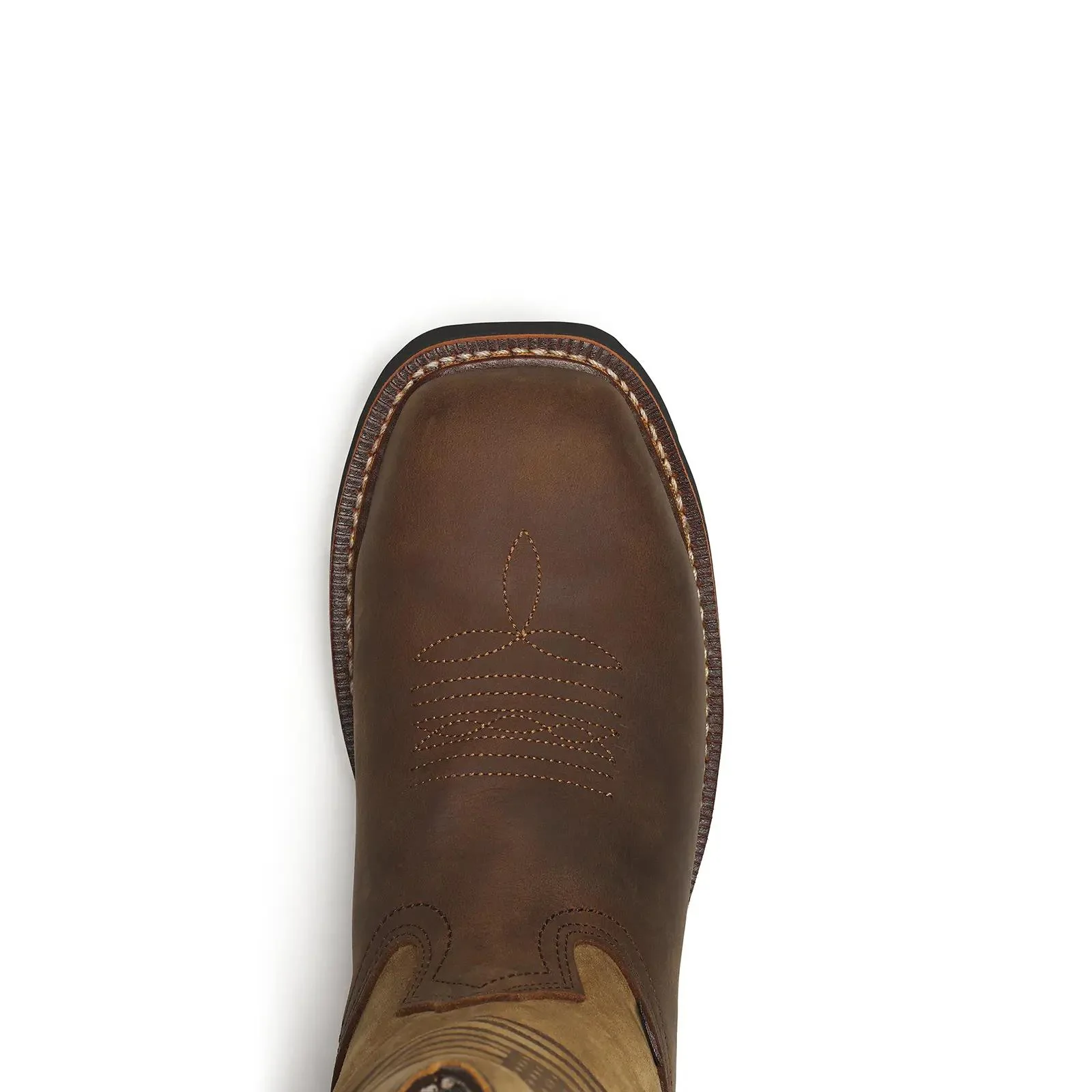 Western 11" Comp-Toe Waterproof Square-Toe Boot Crazy Horse/Tan - Image 4