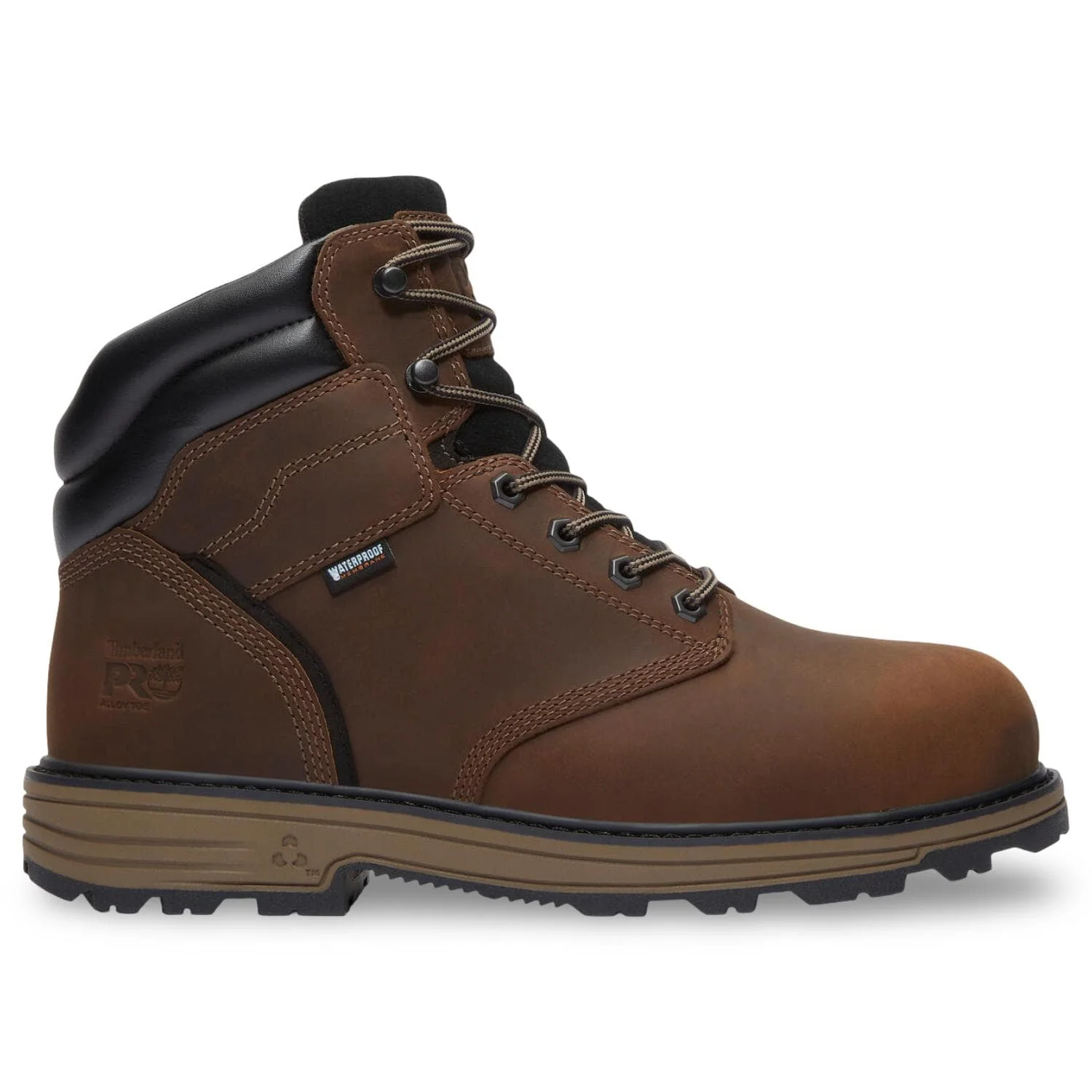 Tasker 6 Inch Alloy Toe Waterproof Work Boots Brown and Wheat - Image 9