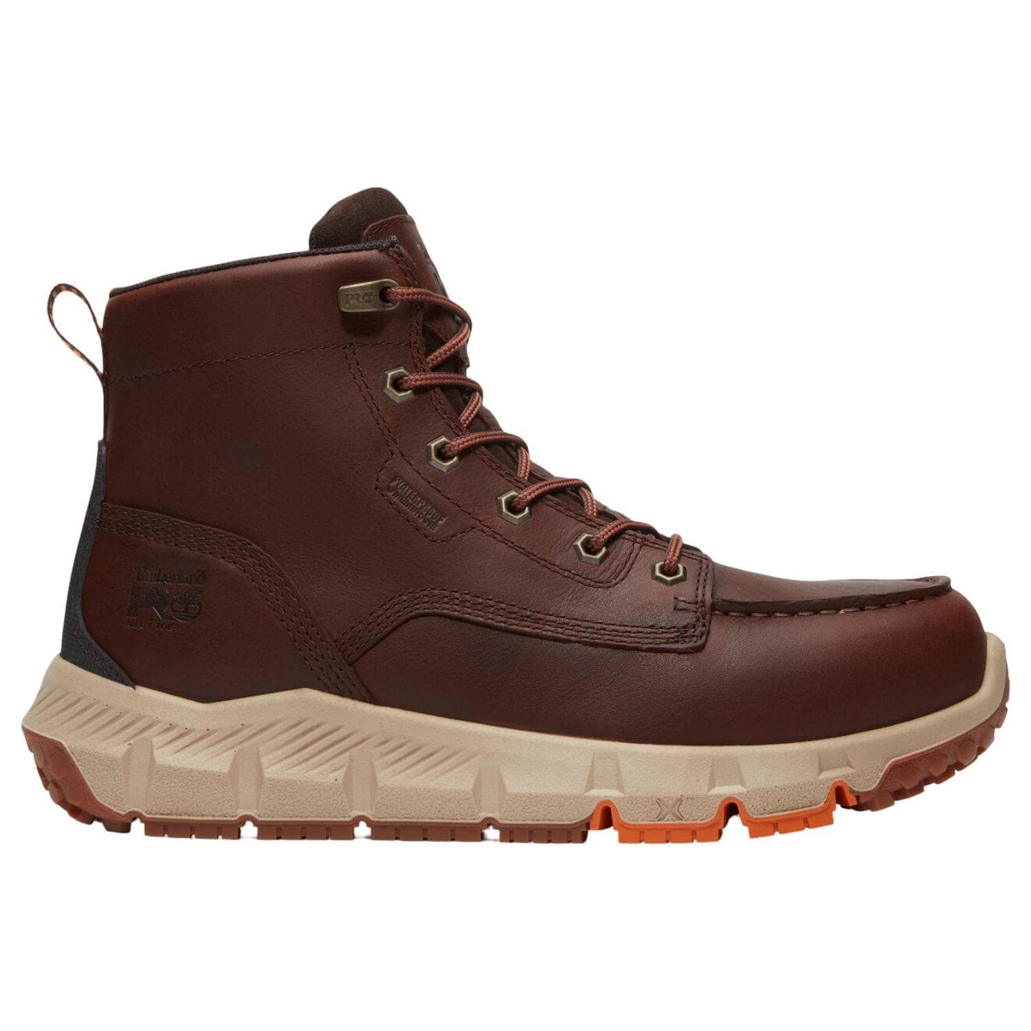Tempe 6 Inch Alloy Toe Waterproof Work Boots Brown