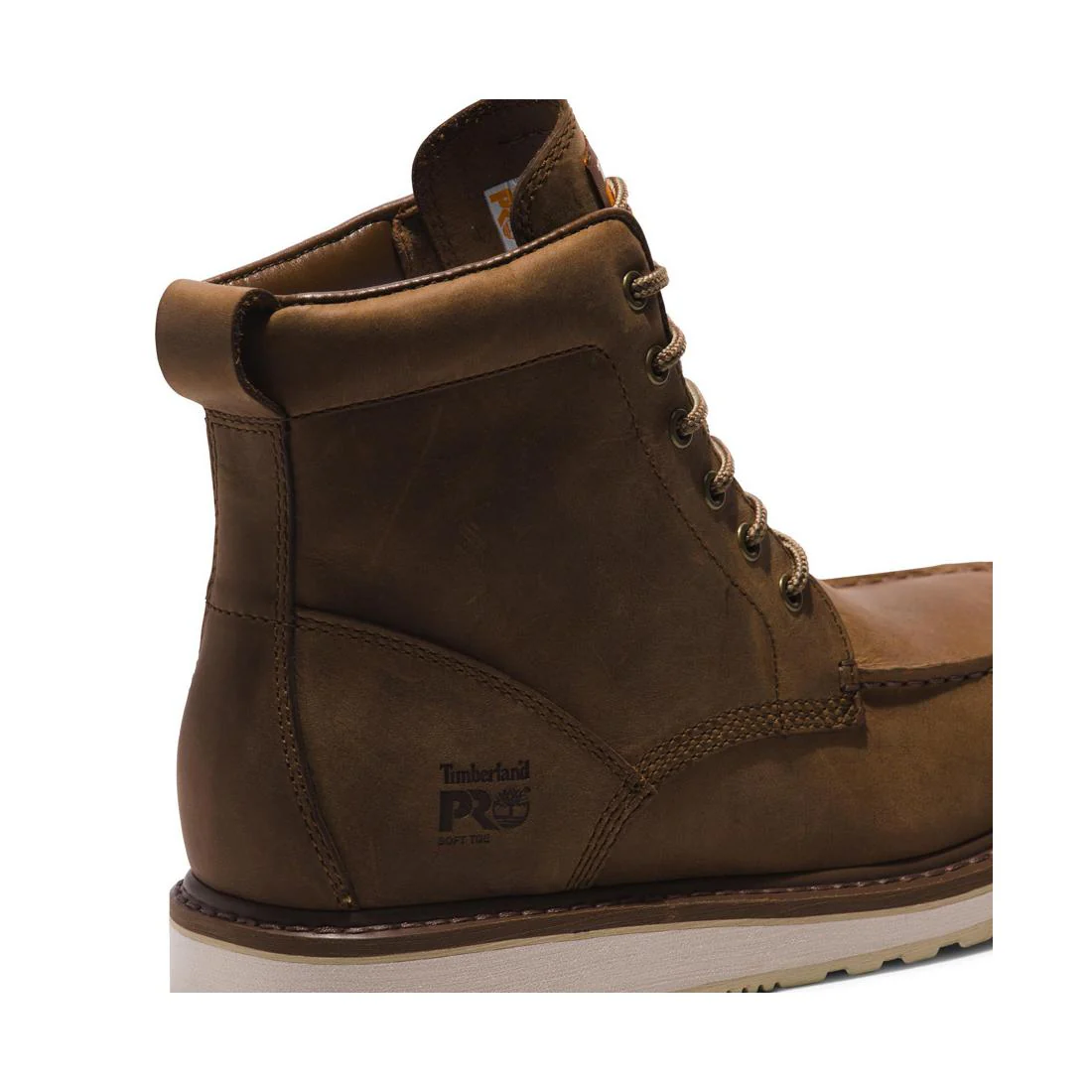 Wedge 6 Inch Soft-Toe Moc Toe Boot Brown - Image 7