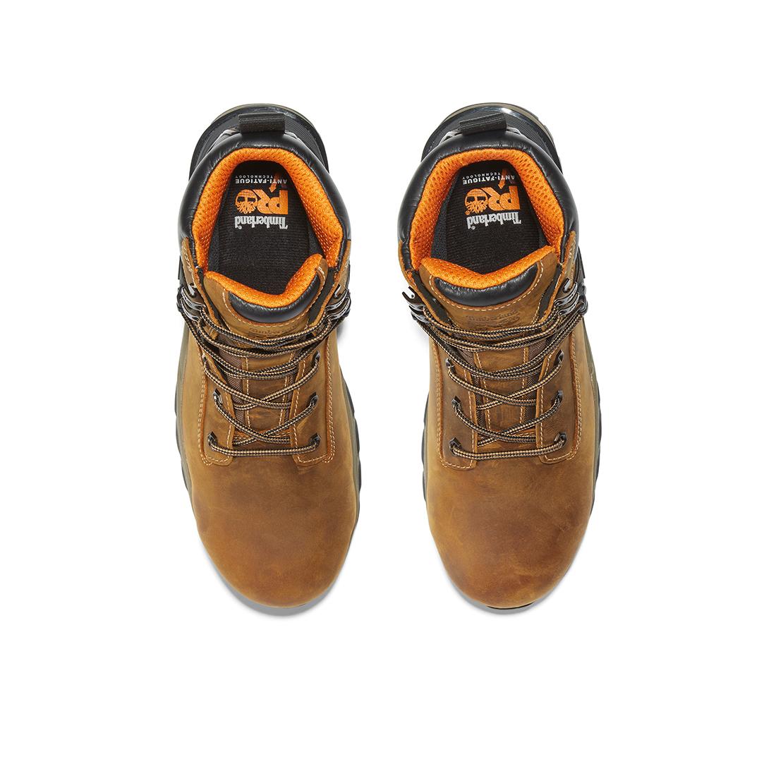 Hypercharge 6-Inch Waterproof Nano-Toe Work Boot Brown - Image 4