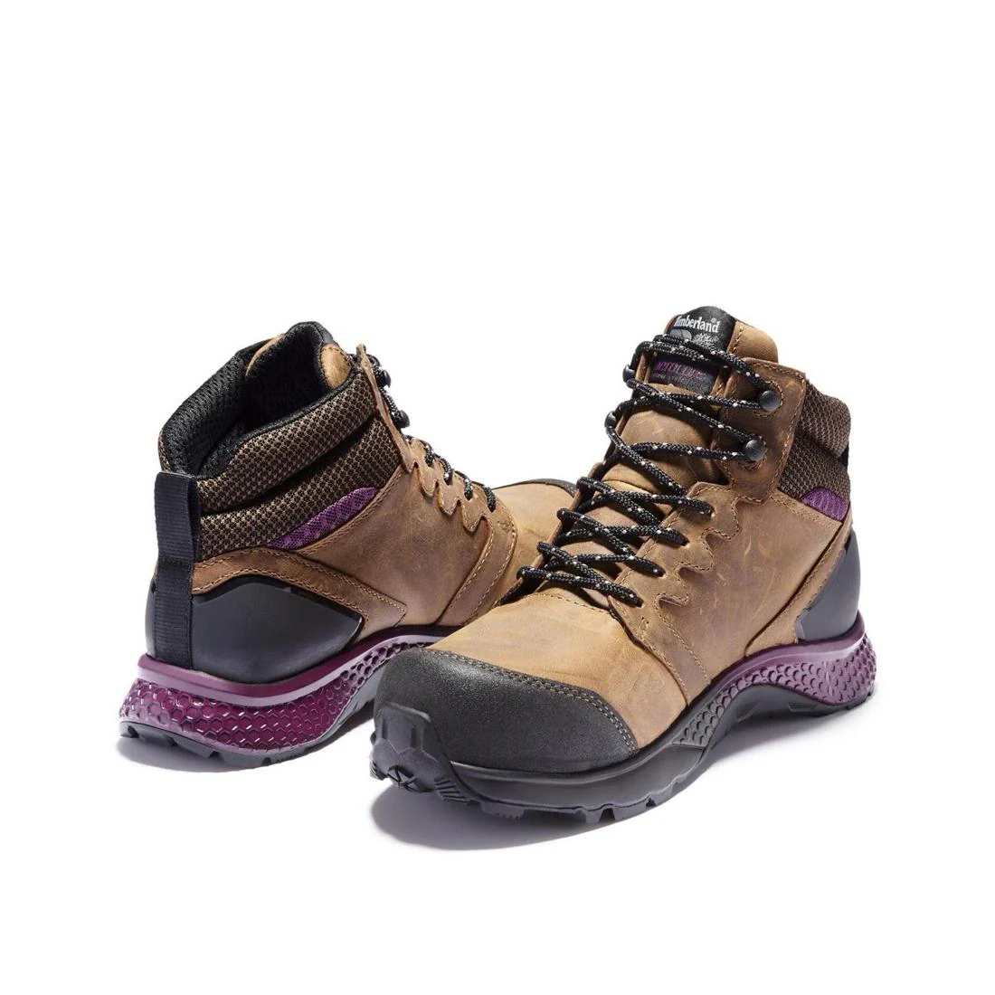 Women's Reaxion Composite-Toe Waterproof Work Boot Brown - Image 5