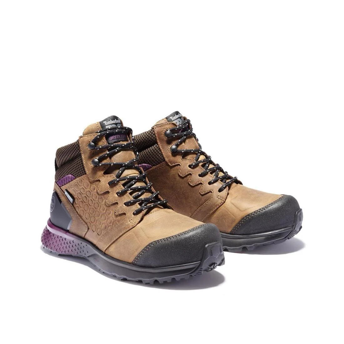 Women's Reaxion Composite-Toe Waterproof Work Boot Brown - Image 6