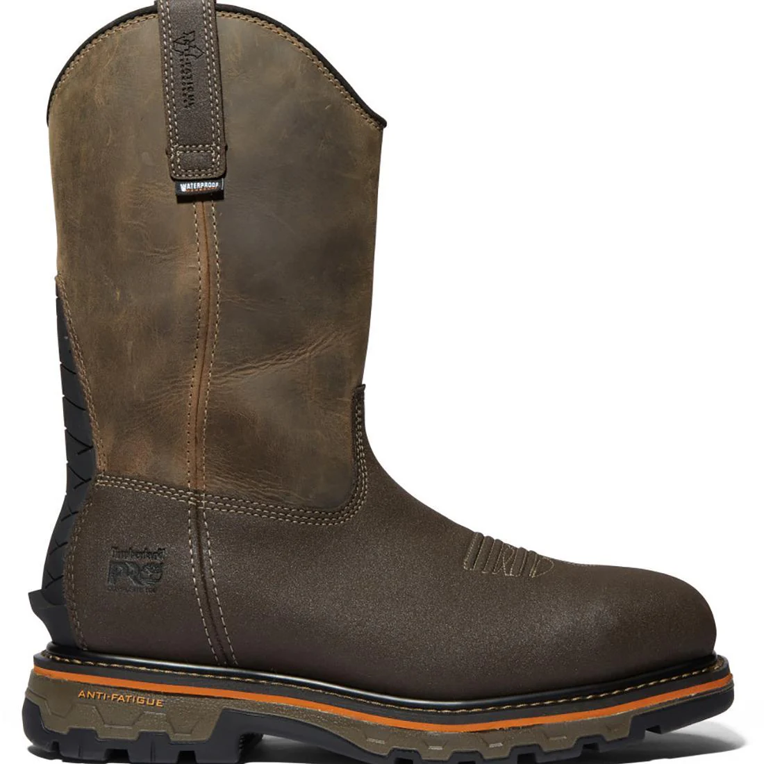True Grit Composite-Toe Waterproof Pull-On Work Boot Brown/Green