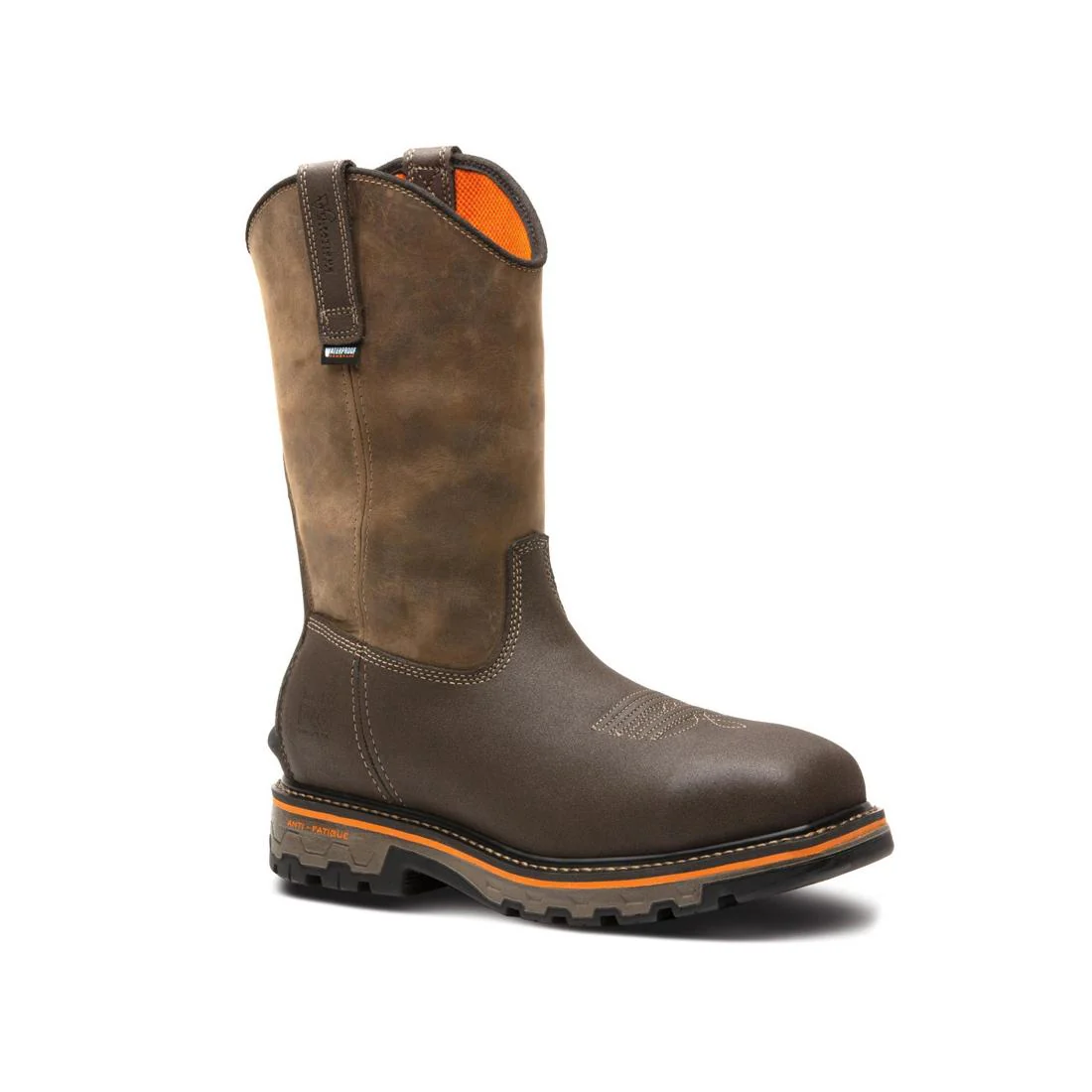 True Grit Composite-Toe Waterproof Pull-On Work Boot Brown/Green - Image 2