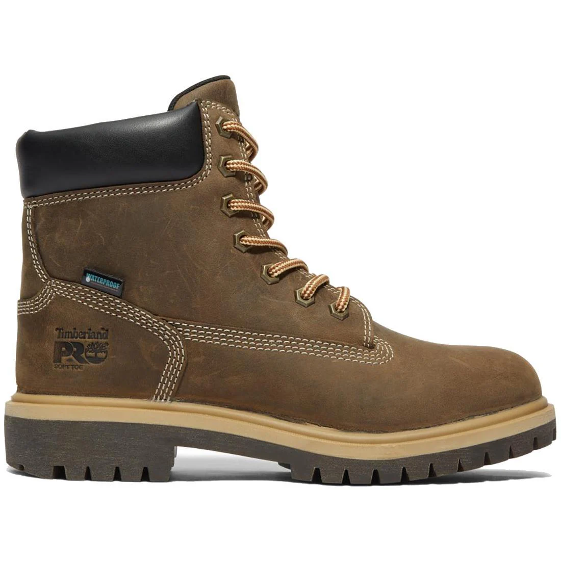 Women's Direct Attach 6 Inch Soft Toe Waterproof Ins 200G Boot Brown