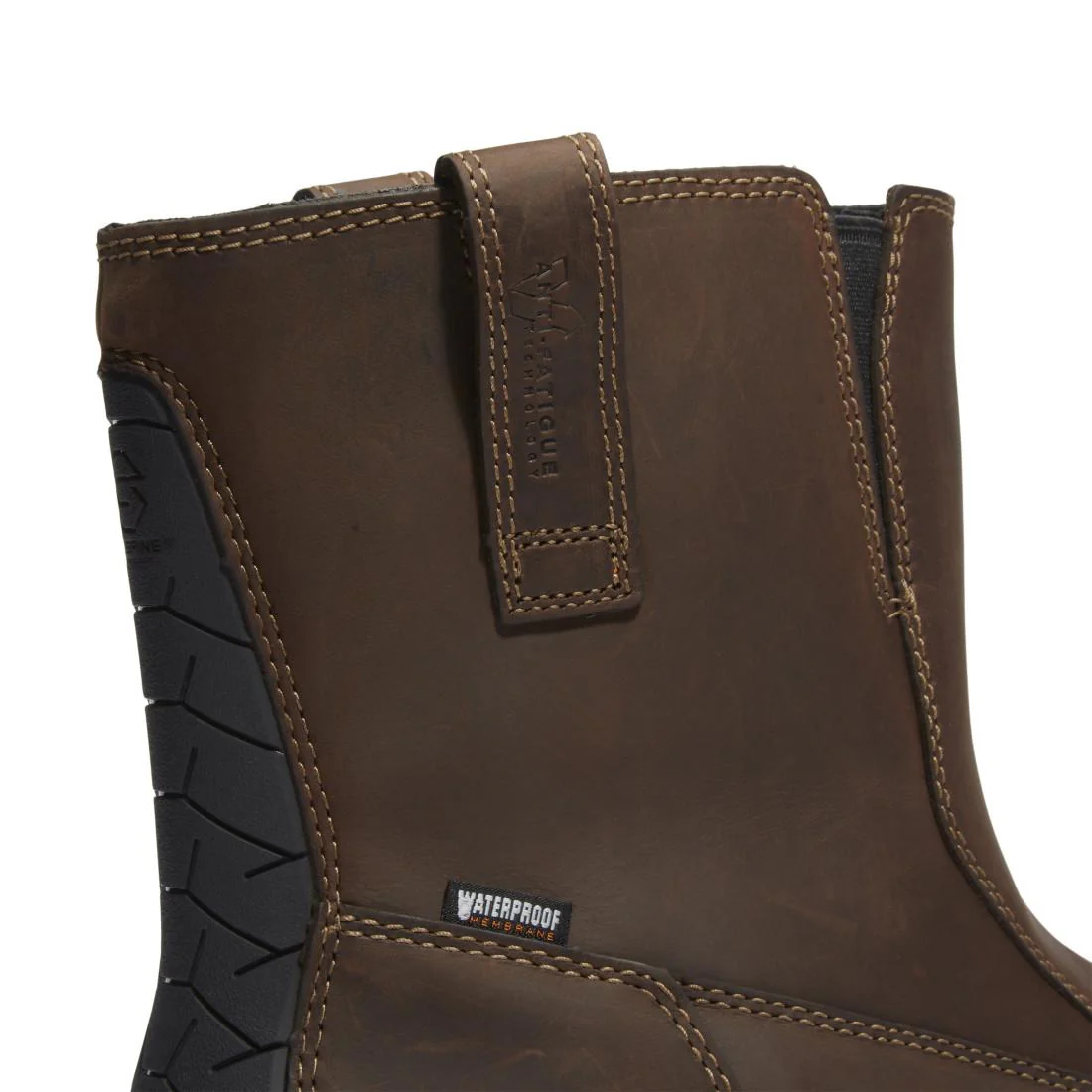 True Grit Composite Toe Waterproof Chelsea Work Boot Dark Brown - Image 6