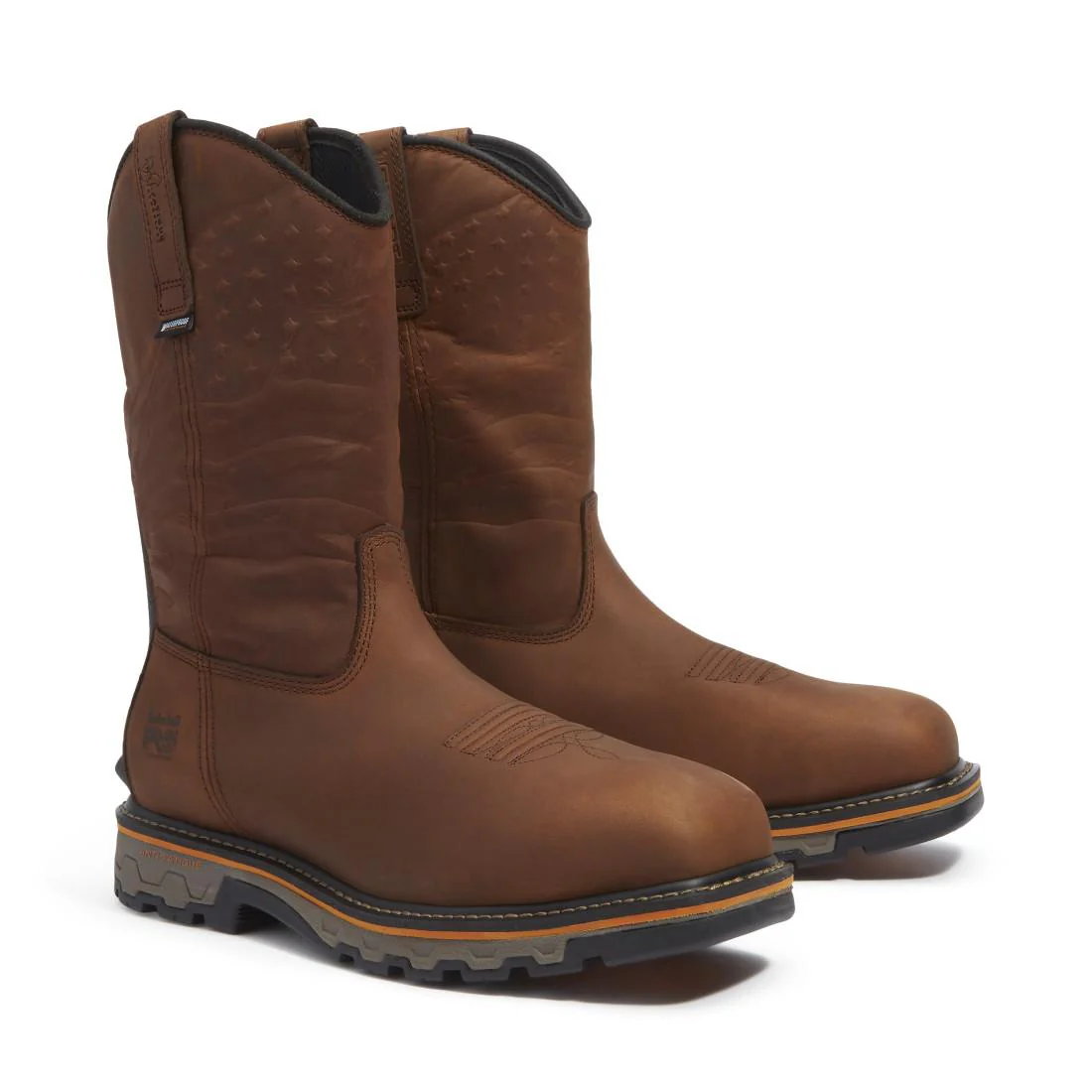 True Grit Composite Toe Waterproof Pull On Work Boots Brown - Image 4