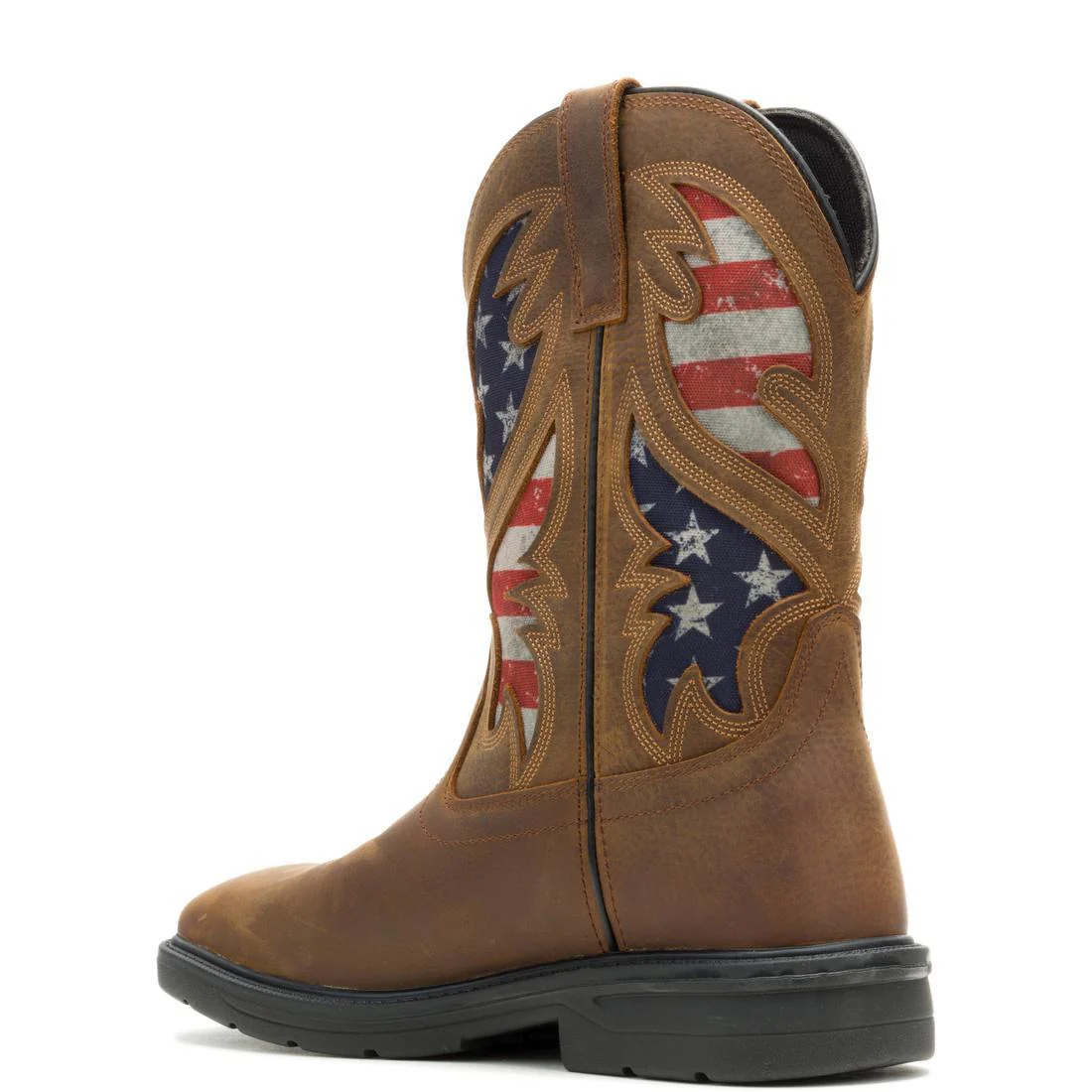 Rancher Flag WP Soft-Toe Pull-On Wellington Work Boot Brown - Image 5