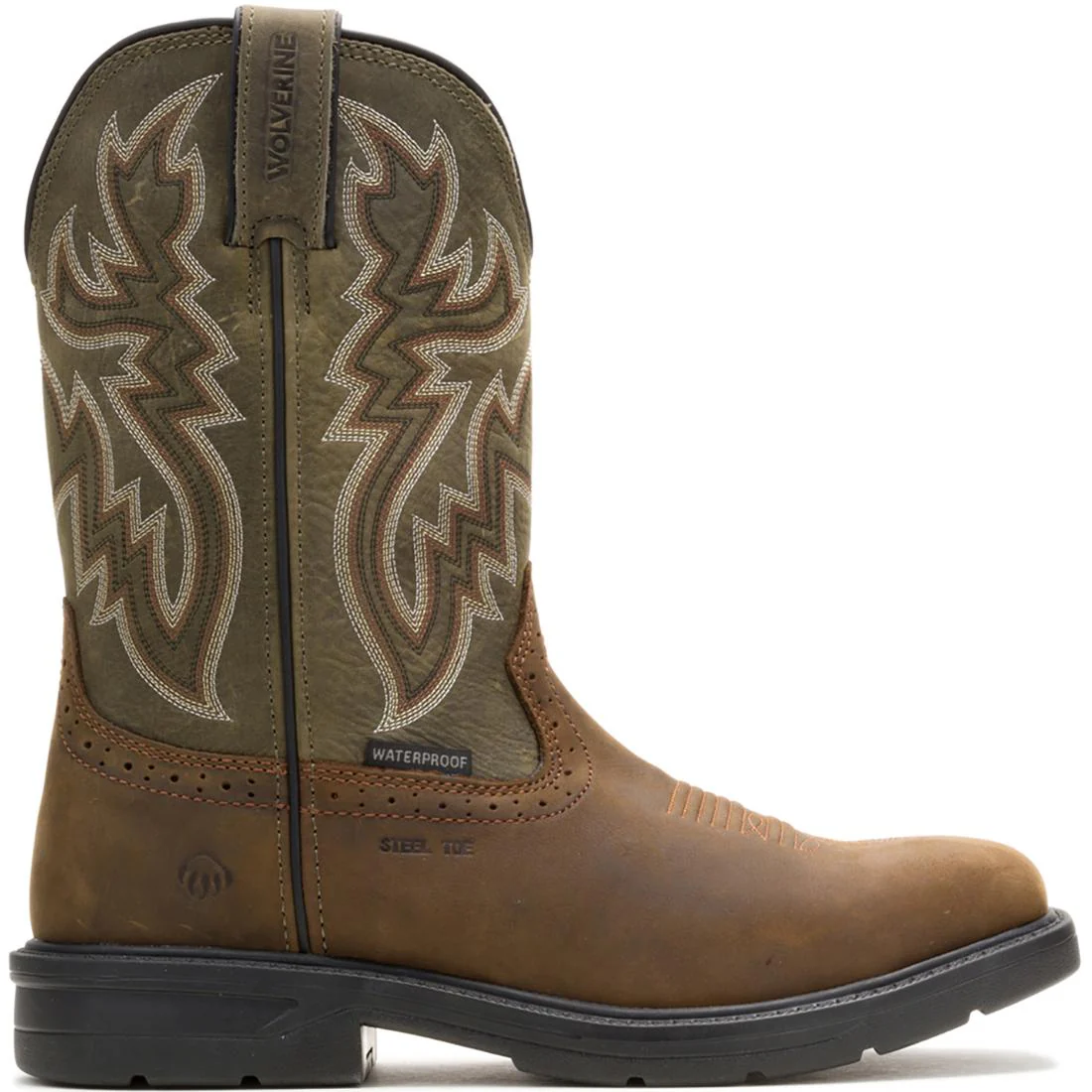 Rancher Level WP Steel-Toe Pull-On Wellington Work Boot Charcoal Grey
