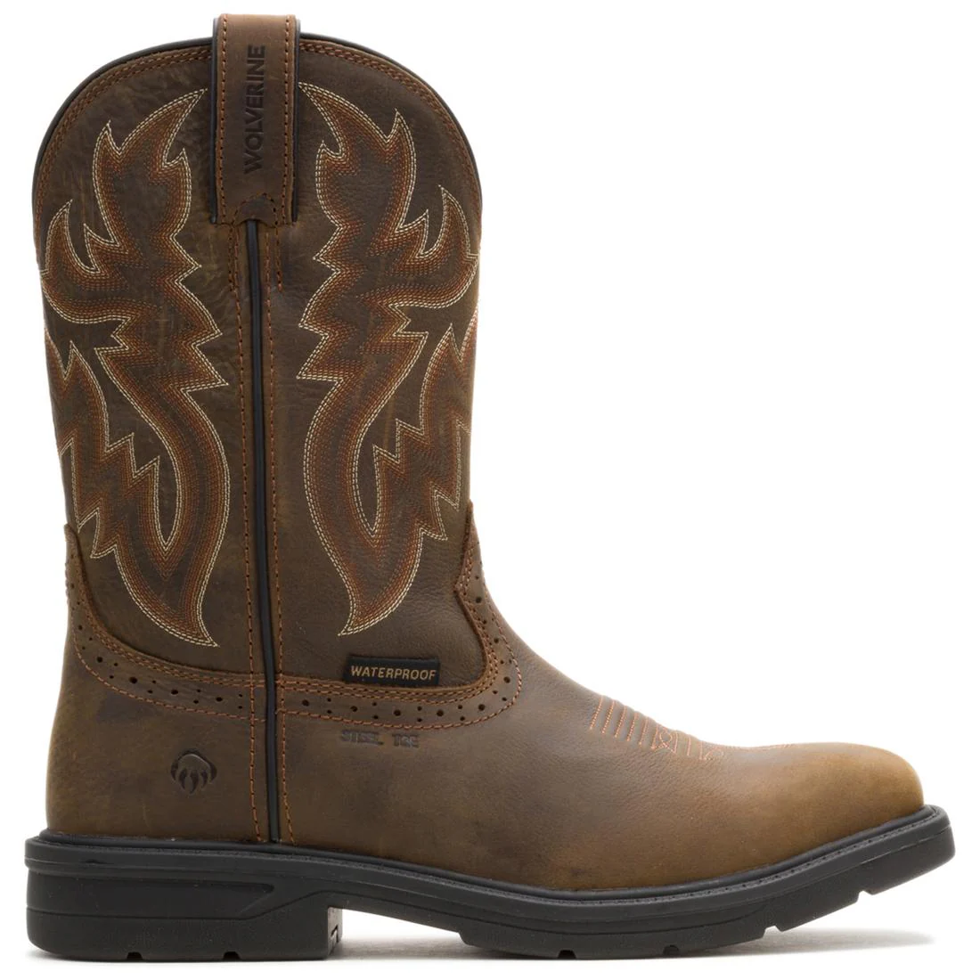 Rancher Level WP Steel-Toe Pull-On Wellington Work Boot Dark Coffee