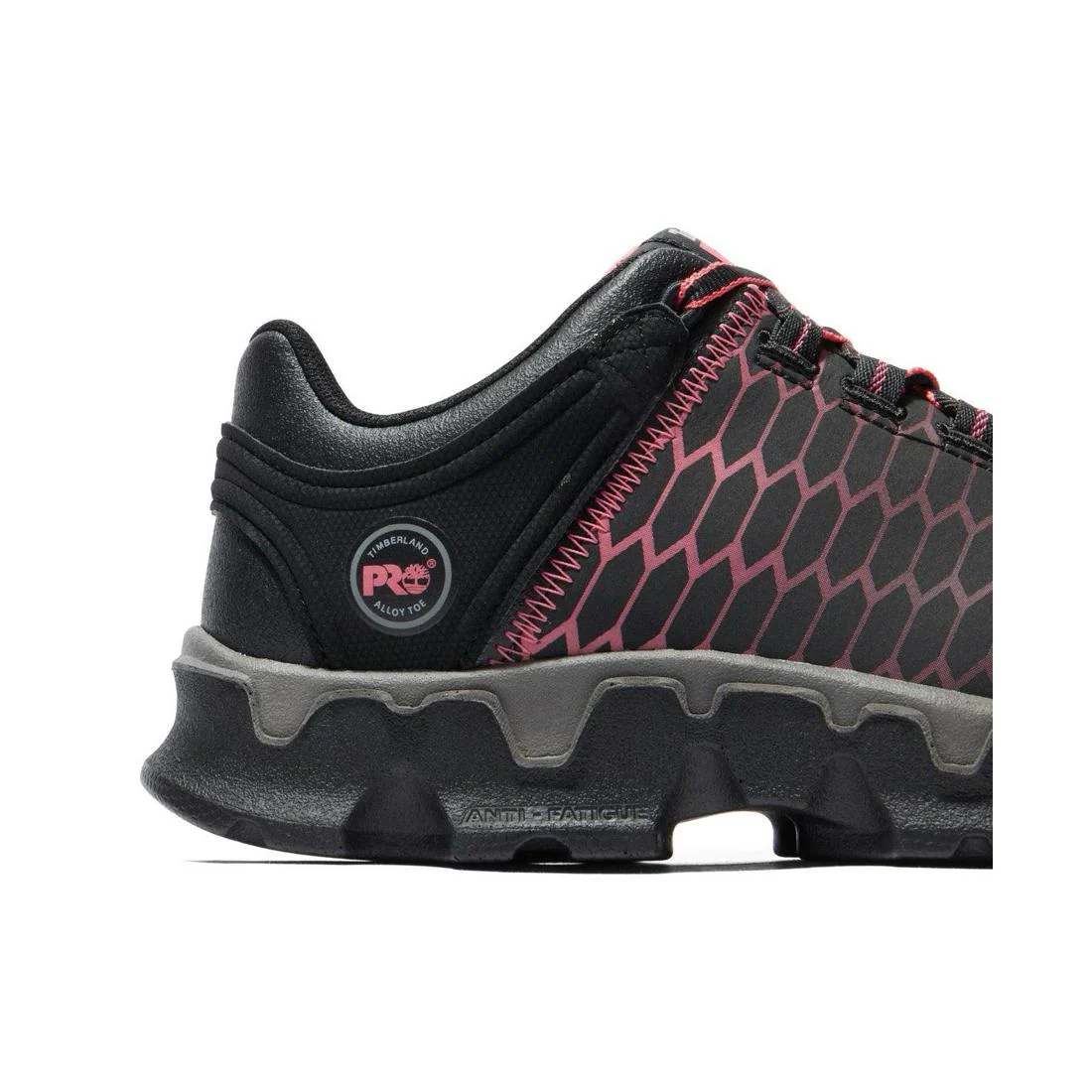 Women's Powertrain Sport Alloy-Toe Work Shoe Black/Pink - Image 7