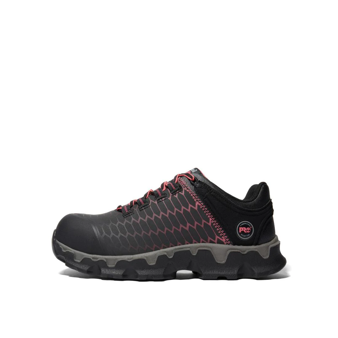 Women's Powertrain Sport Alloy-Toe Work Shoe Black/Pink - Image 8