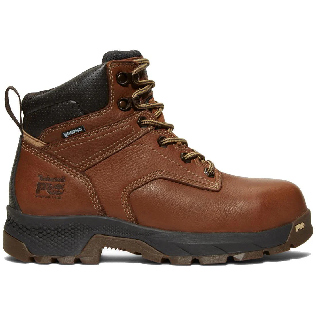 Women's Titan EV 6 Inch Composite-Toe Waterproof Work Boot Brown