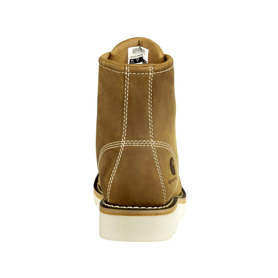 6" Women's Waterproof Moc Toe Wedge Soft Toe Boot Light Brown - Image 5